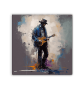 Close-up of Fingerstyle Fusion canvas highlighting intricate design details